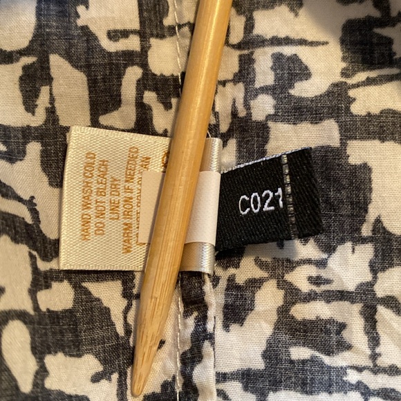 Kate Spade Reade Tie Neck Blouse Long Sleeve Popover style Black / White  Size 8 - Picture 15 of 16